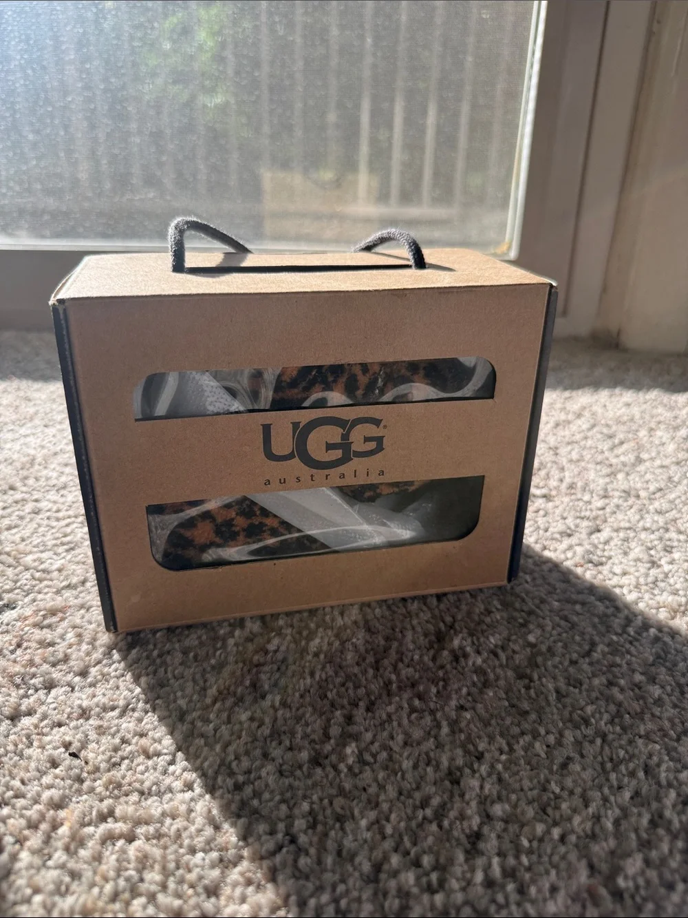 UGG Leopard Print Cozy Slippers in Brown and Black 2015